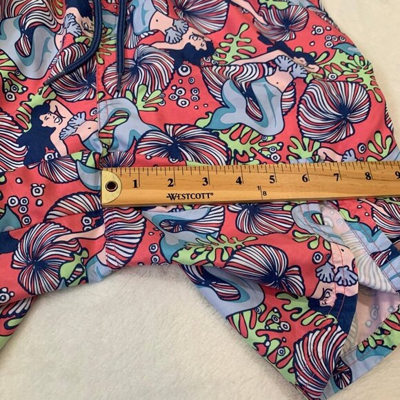 Vineyard Vines mermaid‎ ocean print elastic waist drawstring lined swim trunks - Picture 10 of 10